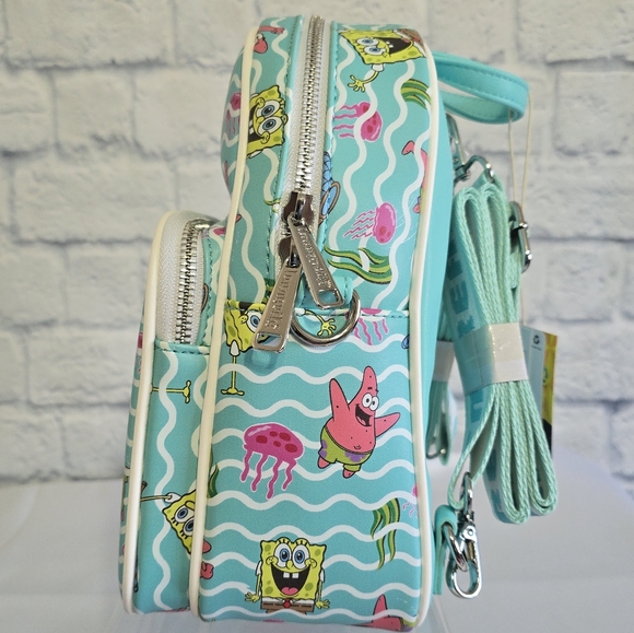Loungefly SpongeBob Squarepants Nickelodeon Mini Backpack Convertible Bag New - Picture 3 of 16